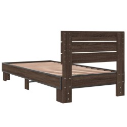 Cadre de lit sans matelas chêne marron 100x200 cm 