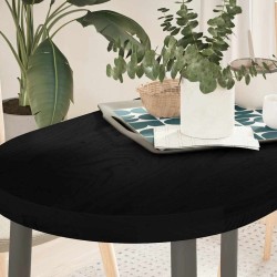 Dessus de table marron foncé 100x50x4cm bois chêne massif ovale 