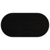 Dessus de table marron foncé 100x50x4cm bois chêne massif ovale 