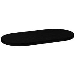 Dessus de table marron foncé 100x50x4cm bois chêne massif ovale 
