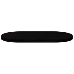 Dessus de table marron foncé 100x50x4cm bois chêne massif ovale 