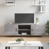 Meuble TV sonoma gris 150x30x50 cm bois d'ingénierie 