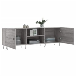 Meuble TV sonoma gris 150x30x50 cm bois d'ingénierie 