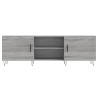 Meuble TV sonoma gris 150x30x50 cm bois d'ingénierie 