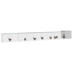 Cage pour poules Gris 900x91x100 cm Acier galvanisé 