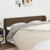 Tête de lit avec oreilles Marron foncé 163x23x78/88 cm Tissu 