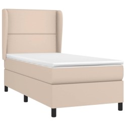 Sommier à lattes de lit avec matelas Cappuccino 80x200 cm 