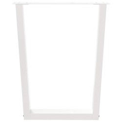 Pieds de table à manger en forme de V, 2 pièces, blanc, 70 x (72-73,3) cm, acier 