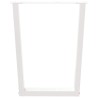 Pieds de table à manger en forme de V, 2 pièces, blanc, 70 x (72-73,3) cm, acier 