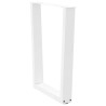 Pieds de table à manger en forme de V, 2 pièces, blanc, 70 x (72-73,3) cm, acier 