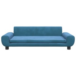 Lit pour chien bleu 100x54x33 cm velours 