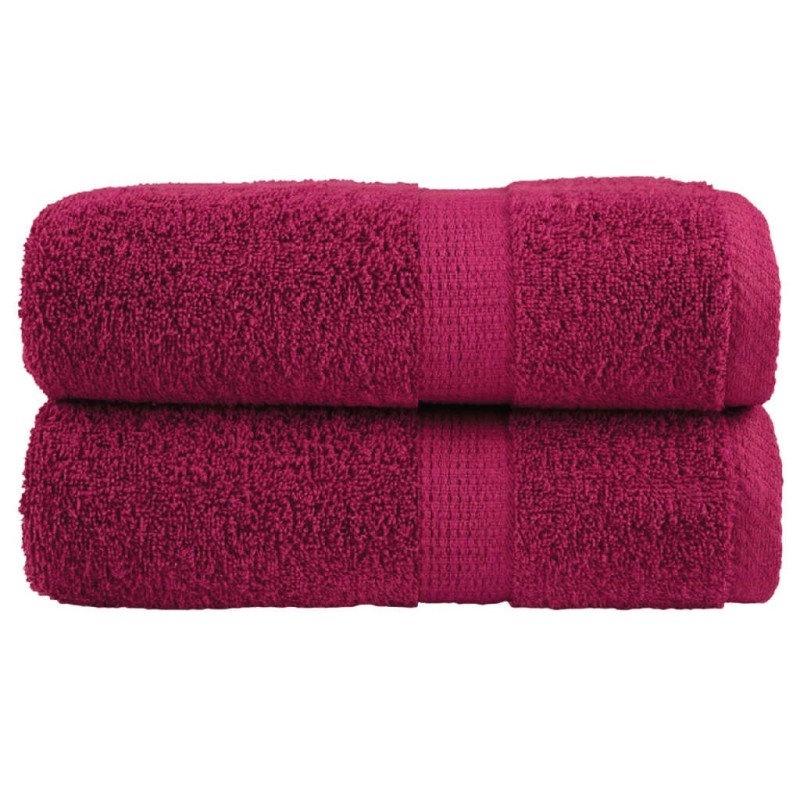 Serviettes de visage de qualité sup. SOLUND 2 pcs bordeaux 