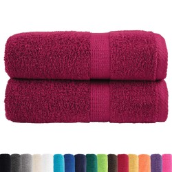 Serviettes de visage de qualité sup. SOLUND 2 pcs bordeaux 