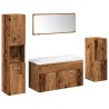 Ensemble de meubles salle de bain 5 pcs bois d'ingénierie 