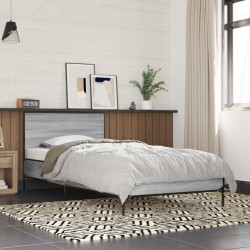 Cadre de lit sans matelas sonoma gris 90x190 cm 