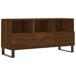 Meuble TV chêne marron 102x36x50 cm bois d'ingénierie 