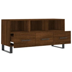 Meuble TV chêne marron 102x36x50 cm bois d'ingénierie 