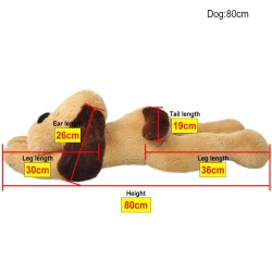 Chien en peluche 80 cm Marron 