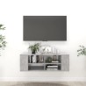 Meuble TV mural Gris béton 102x35x35 cm Bois d’ingénierie 