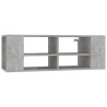 Meuble TV mural Gris béton 102x35x35 cm Bois d’ingénierie 