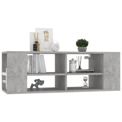 Meuble TV mural Gris béton 102x35x35 cm Bois d’ingénierie 