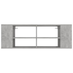 Meuble TV mural Gris béton 102x35x35 cm Bois d’ingénierie 