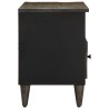 Meuble TV noir 100x33x46 cm bois massif de manguier 