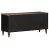 Meuble TV noir 100x33x46 cm bois massif de manguier 