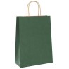 Sacs en papier 50 pcs avec poignées vert 26x12x35 cm 