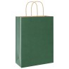 Sacs en papier 50 pcs avec poignées vert 26x12x35 cm 