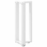 Pieds de table console en T, 2 pièces, blanc, 25 x 28 x (72-73) cm, acier 