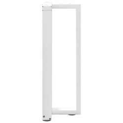 Pieds de table console en T, 2 pièces, blanc, 25 x 28 x (72-73) cm, acier 