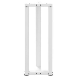 Pieds de table console en T, 2 pièces, blanc, 25 x 28 x (72-73) cm, acier 