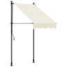 Auvent rétractable crème 100x150 m tissu et acier 