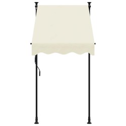 Auvent rétractable crème 100x150 m tissu et acier 