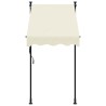 Auvent rétractable crème 100x150 m tissu et acier 