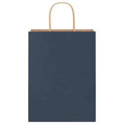 Sacs en papier 50 pcs avec poignées bleu 26x12x35 cm 