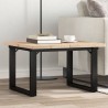 Table basse cadre en O 60x60x40,5cm bois de pin massif et acier 