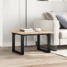 Table basse cadre en O 60x60x40,5cm bois de pin massif et acier 
