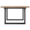 Table basse cadre en O 60x60x40,5cm bois de pin massif et acier 