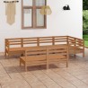 Salon de jardin 7 pcs Bois de pin massif Marron miel 
