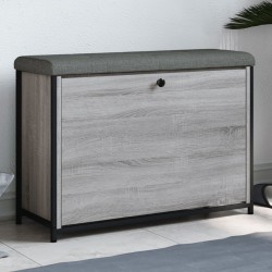 Banc à chaussures tiroir rabattable chêne sonoma 82x32x56 cm 