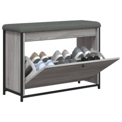 Banc à chaussures tiroir rabattable chêne sonoma 82x32x56 cm 