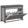 Banc à chaussures tiroir rabattable chêne sonoma 82x32x56 cm 