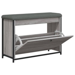 Banc à chaussures tiroir rabattable chêne sonoma 82x32x56 cm 