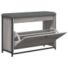 Banc à chaussures tiroir rabattable chêne sonoma 82x32x56 cm 