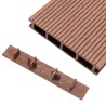Embouts de terrasse 10 pcs Marron Plastique 