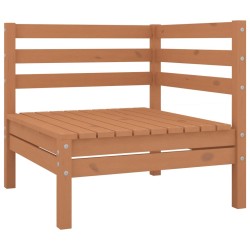 Salon de jardin 7 pcs Bois de pin massif Marron miel 