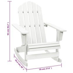 Chaise à bascule de jardin Bois Blanc 