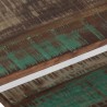 Table basse argenté acier inoxydable/bois massif récupération 